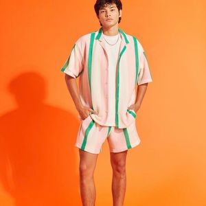 Forever 21 Sold Out Striped Men’s Short Set M